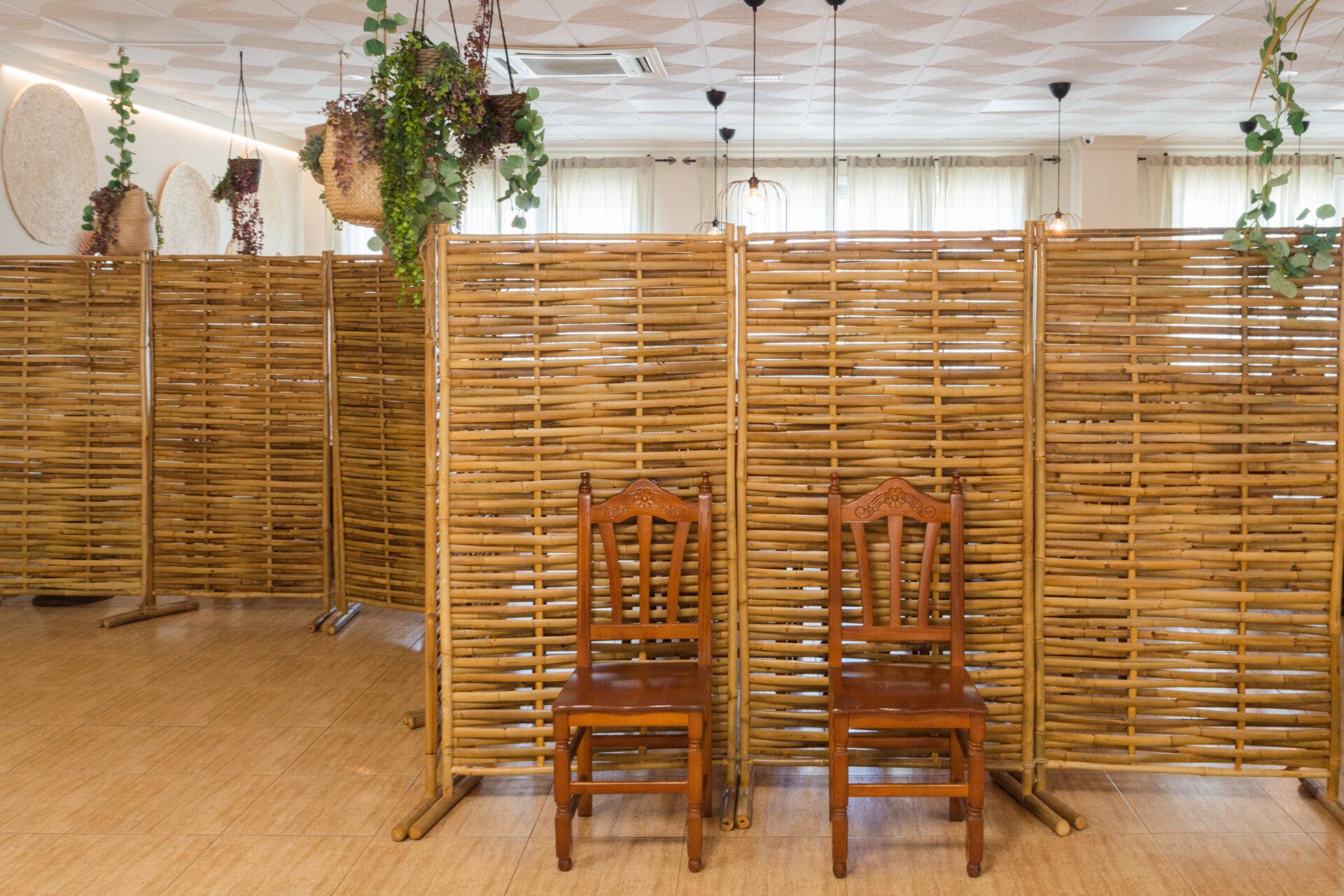 6 Ways to Split a Party Space With a Bamboo Room Divider